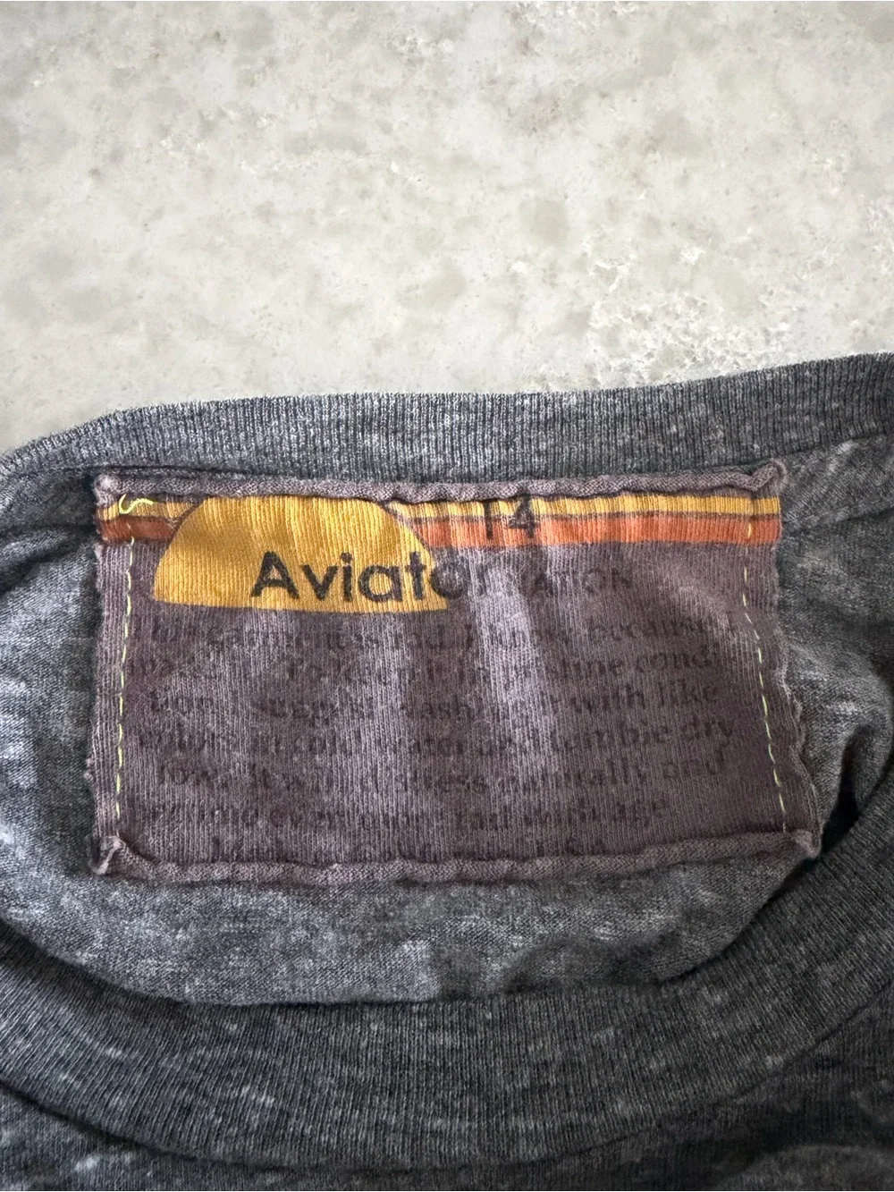 Aviator Nation Smiley Face Tee - Gray / Kids Size 14